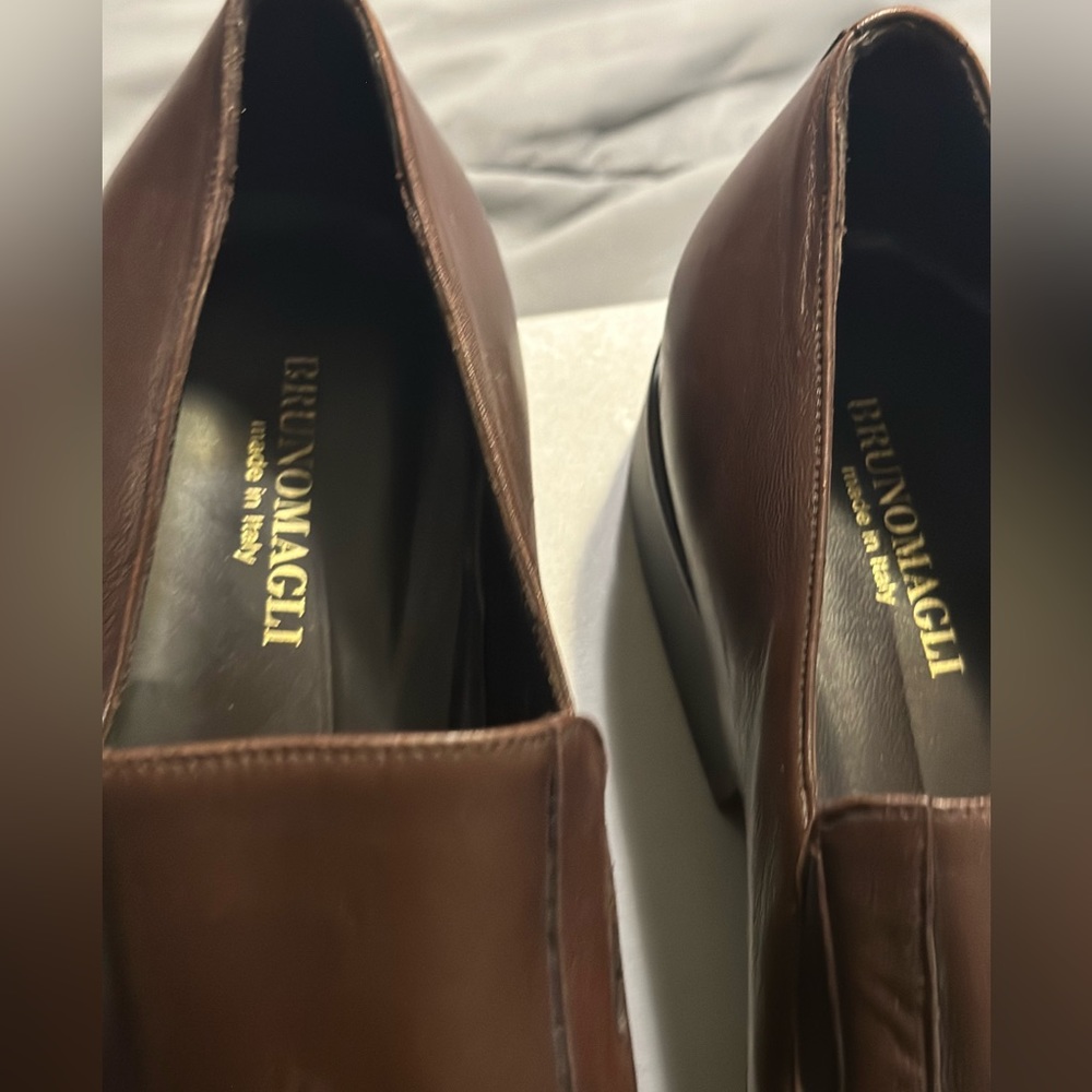 Bruno Magli Brown Leather Loafers
